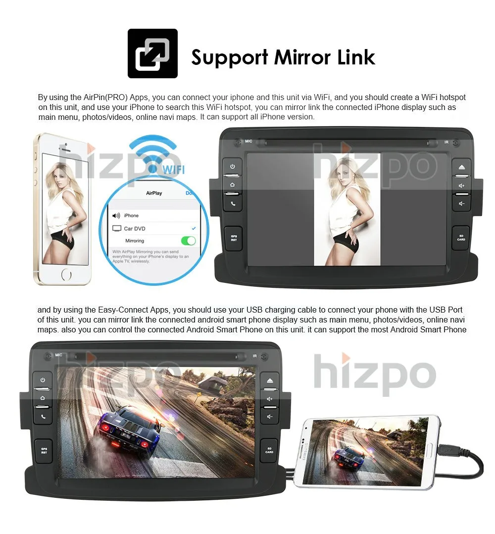 Для Renault Dokker Dacia Duster Logan Sandero с Авторадио gps-навигация, радио, стерео Bluetooth SD USB Mirror-Link Android9.0