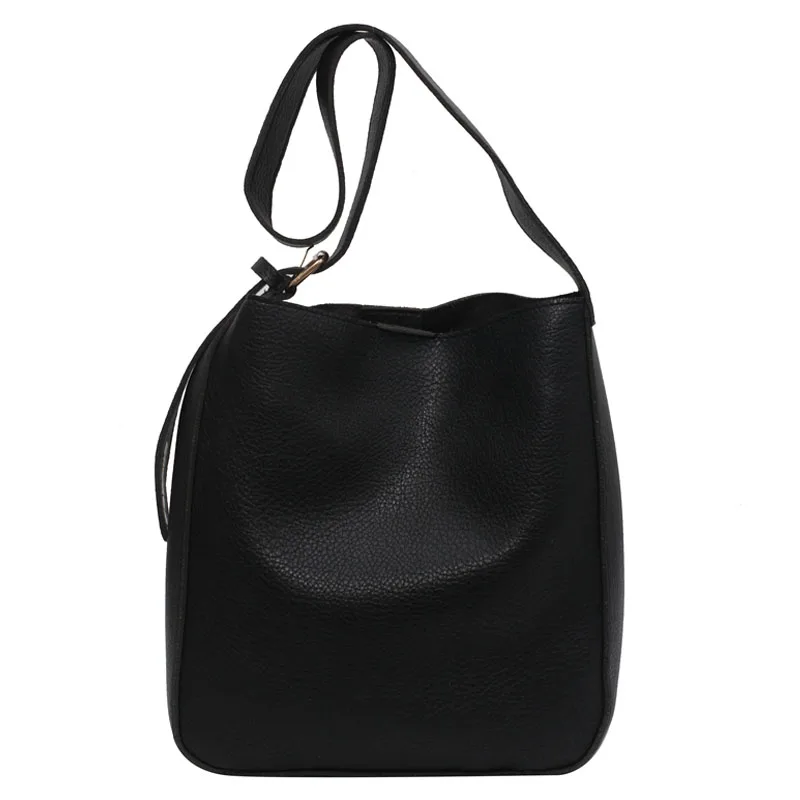 

Large Capacity Bucket Shoulder CrossbodyMessenger Bag 2021 New Soft Leather Luxury Designer Handbags Purse Women's Bags Travel