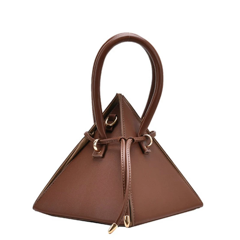

2020 Designer leather handbag Mini Triangle Women Clutch Purse Hand Bag Lady Famous Brand Chains Tote Bags portefeuille femme