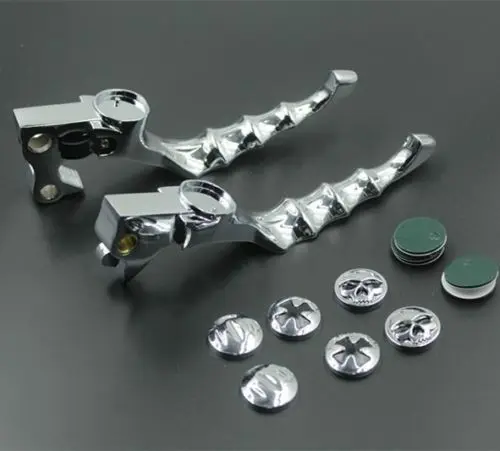 

Хром Череп тормозной рычаг сцепления для Harley Sportster 1200 Железный 883 XL XR 04 - 13