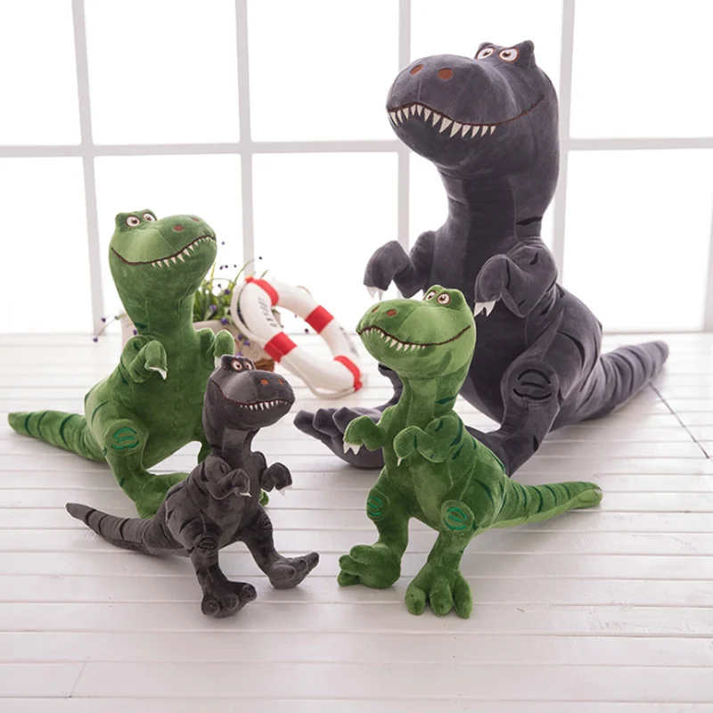 

Green Brown Grey Standing Dino Tyrannosaurus Stuffed Dinosaur Doll Lifelike Birthday Gift for Kids 25~45cm