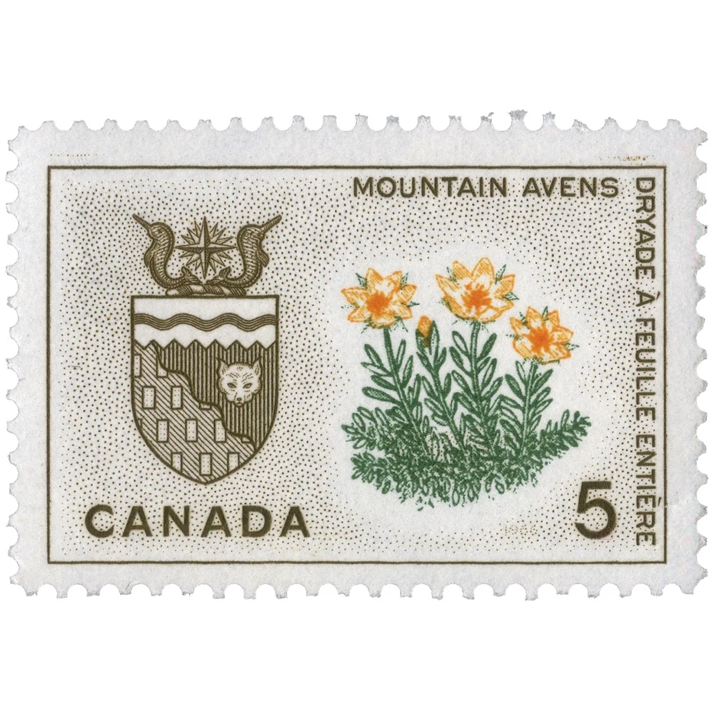Марка Канады Mountain Avens Northwest Territories. Негашеная 6шт | Дом и сад