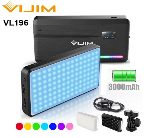 

VIJIM VL196 RGB LED Video Light Camera Light 2500K 9000K Dimmable Fill Lights DSLR Smartphone Vlog Lamp Photography Lighting Kit