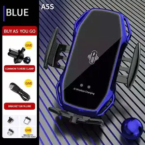 15w wireless charger infrared sensor automati clamping fast charging phone holder mount car charger for iphone huawei samsung free global shipping