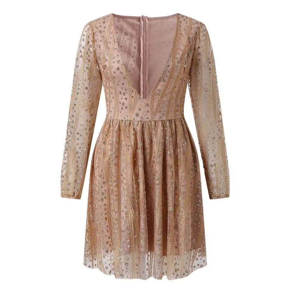 BGW сексуальное коктейльное платье трапециевидной формы с v-образным вырезом и