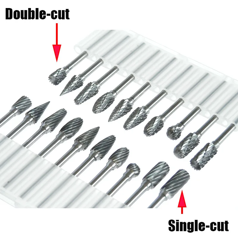 10 шт./компл. роторные заусенцы металлообрабатывающие файлы Вольфрамовая