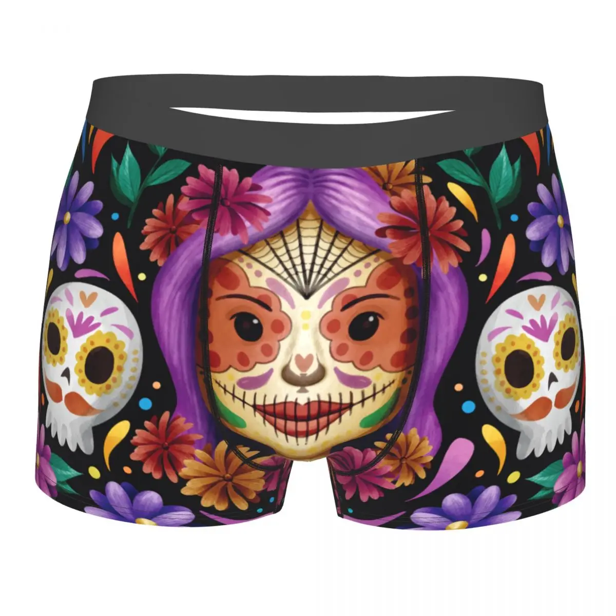 

Underwear Men Boxers Watercolor Suger Skull Sexy Boxer Underwear Male Panties Underpants Boxershorts Homme