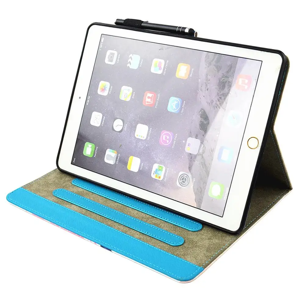 Стильный окрашенный чехол KAIBASSCE для планшета iPad Air 1 2 9 7 дюйма 2017 2018 мягкий с