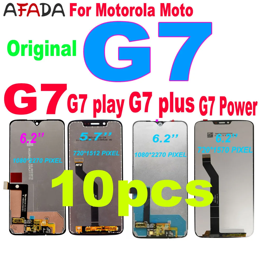 10 шт., оригинальный ЖК-дисплей G7 xt1920 для Motorola G7 Power Display XT1955, ЖК-дисплей G7 Plus XT1965, сенсорный экран, дигитайзер G7 Play, ЖК-экран