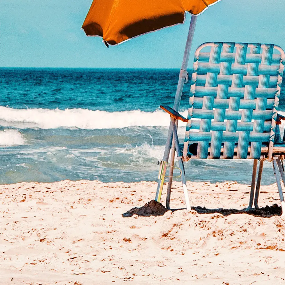 

2pcs Beach Umbrella Sand Anchor Heavy Duty Umbrella Iron Holder Stands