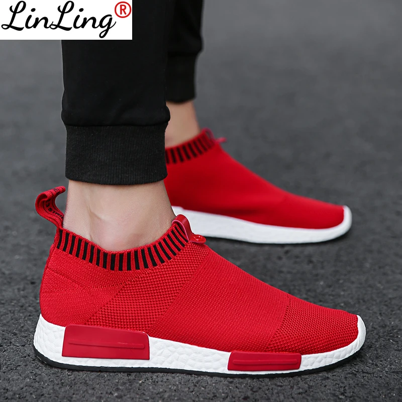 

Men Sneakers Breathable Air Mesh Sneakers Slip on Summer Non-leather Casual Lightweight Sock Running Shoes Men Casual Sneakers