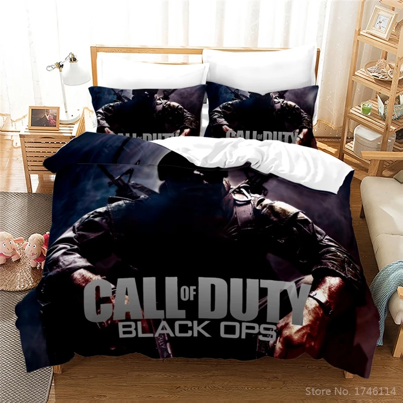 

3D Game Call of Duty Printed Comforter Cover with Pillowcases Set Twin Full Queen King Size Bedding Set Bed Linens Home Textile