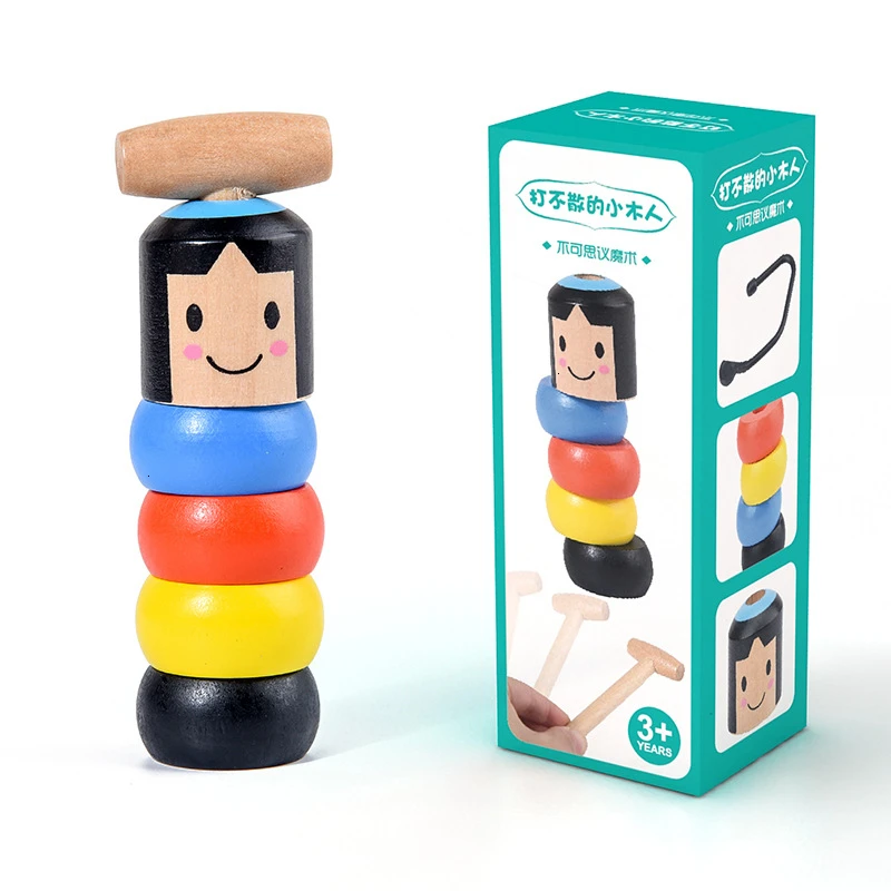 Небьющийся деревянный человек волшебная игрушка Immortal Daruma Волшебные Трюки