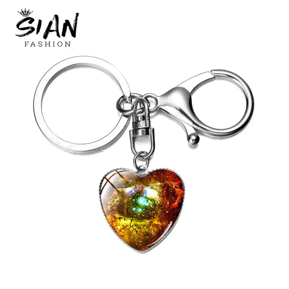 Азиатских модные Туманность стеклянный купол на брелок Млечного Пути планета