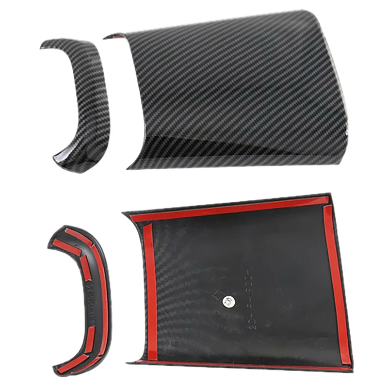 

Carbon Fiber Rear Armrest Air Conditioner Vent Outlet Anti Kick Cover Trim for Honda Fit Jazz 2020