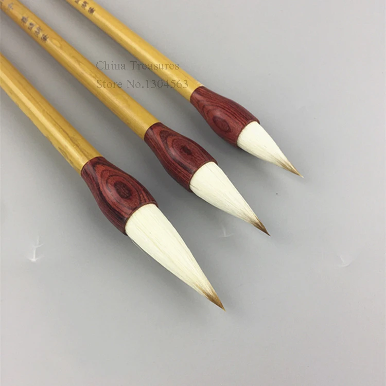 Ceny 3 Sztuk/partia, Pędzel Do Chińskiej Kaligrafii Zestaw Ji Ju Suan Tou Mao Bi Li Shu Xiao Kai Cao Shu