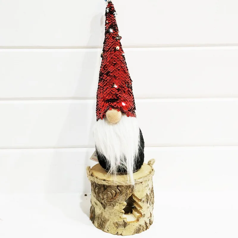 Плюшевая кукла Gnome с двухцветными блестками двусторонняя шляпа шведская