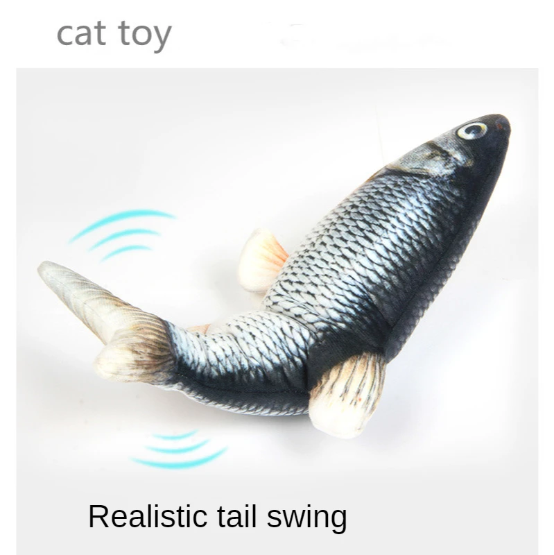 Игрушка для кошек имитация рыбы зарядка через USB электрическая игрушка