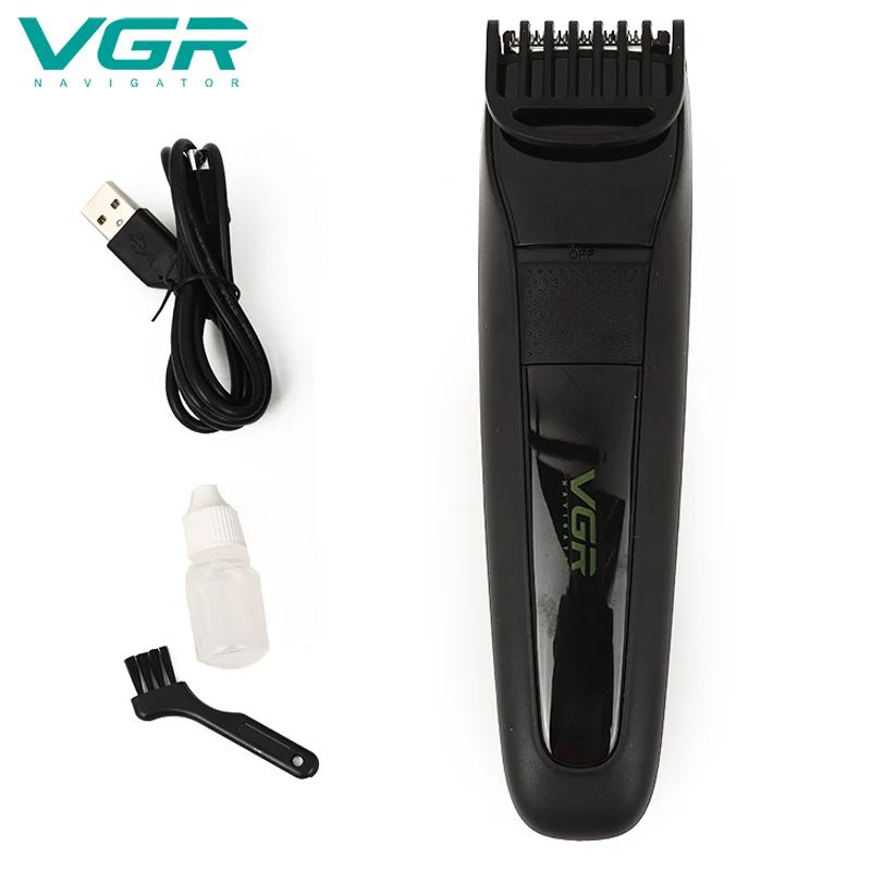 VGR брендовый профессиональный электрический триммер для волос USB перезаряжаемая