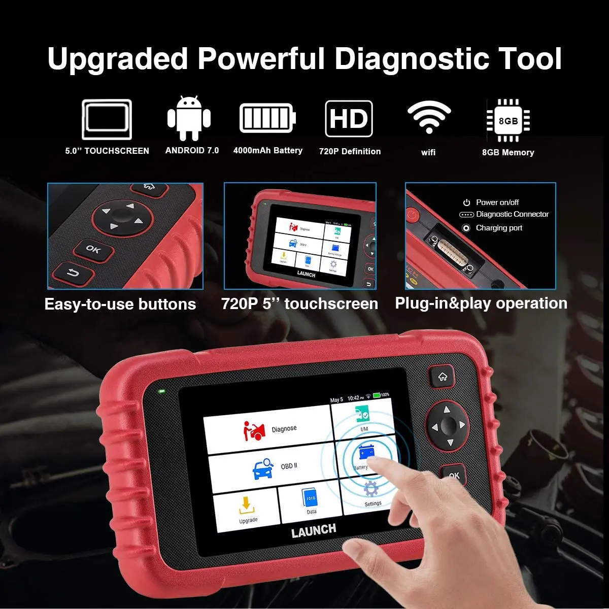 Диагностический сканер Launch X431 CRP123X OBD2 устройство для чтения кодов OBD с поддержкой