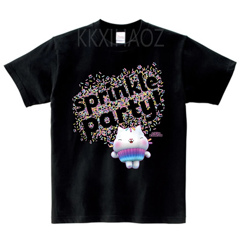 

Girls Gabby Cats Clothes Kids Summer Cotton T Shirt Children Gabby's Dollhouse Party Princess Casual Wear