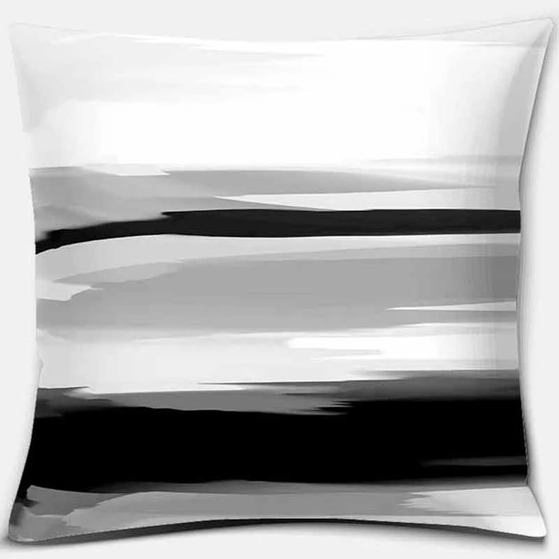 

Premium Gray Sharp Print Square Peach Skin Pillowcase Home Decoration Car Sofa Cushion Cover (45cm * 45cm)