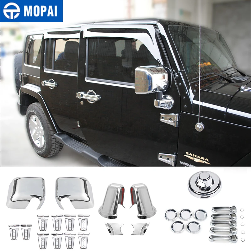 

MOPAI Styling Mouldings for Jeep Wrangler JK Chrome Car Exterior Decoration Cover Stickers for Jeep Wrangler JK 2007-2017