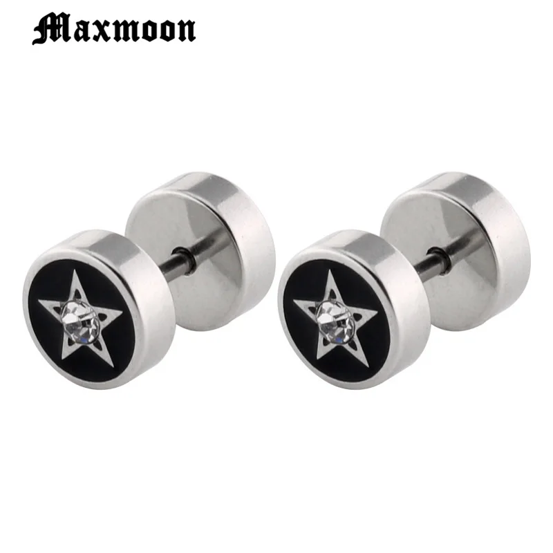 2 шт. круглые серьги гвоздики из нержавеющей стали|Серьги-гвоздики| |