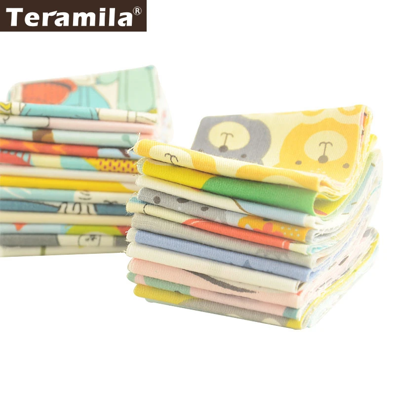 Teramila животный мультфильм 100% хлопок ткань 5x50 см желе рулон полосы Telas Сделай Сам