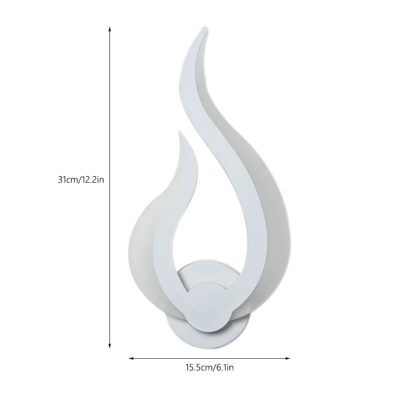 

Modern LED Wall Lamp Flame Bedside Light For Bathroom Bedroom Acrylic Wall White Indoor Lighting Decoration AC100-265V ZM1109