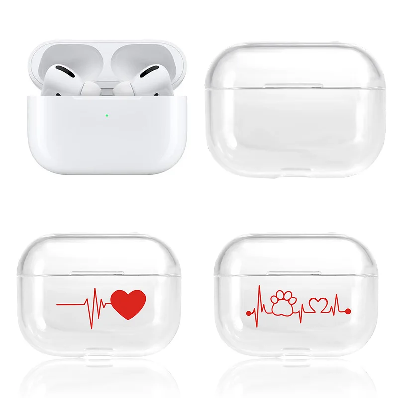 Чехол для Airpods Pro прозрачный жесткий пластиковый беспроводной Bluetooth наушники