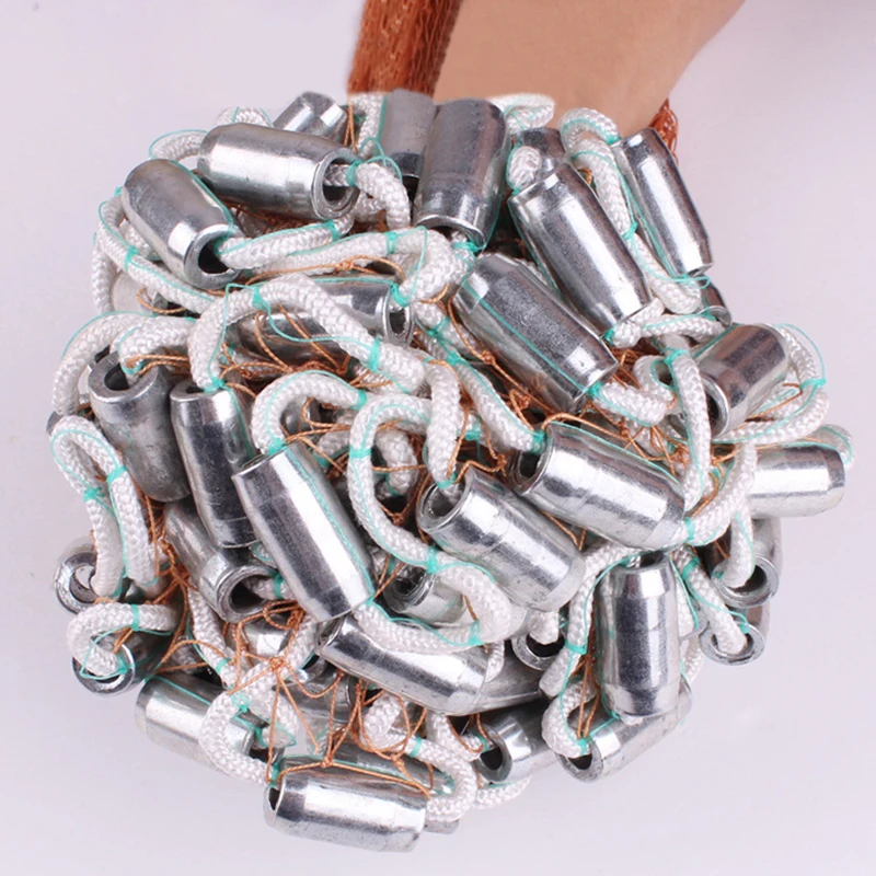 XC LOHAS Hand Cast Fishing Net With Sinkers Upgraded Flying Disc American Network Casting For | Спорт и развлечения
