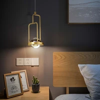 modern led pendant light 7w copper body ceiling pendant lamp for living room bedroom bedside lights dining room kitchen fixtures
