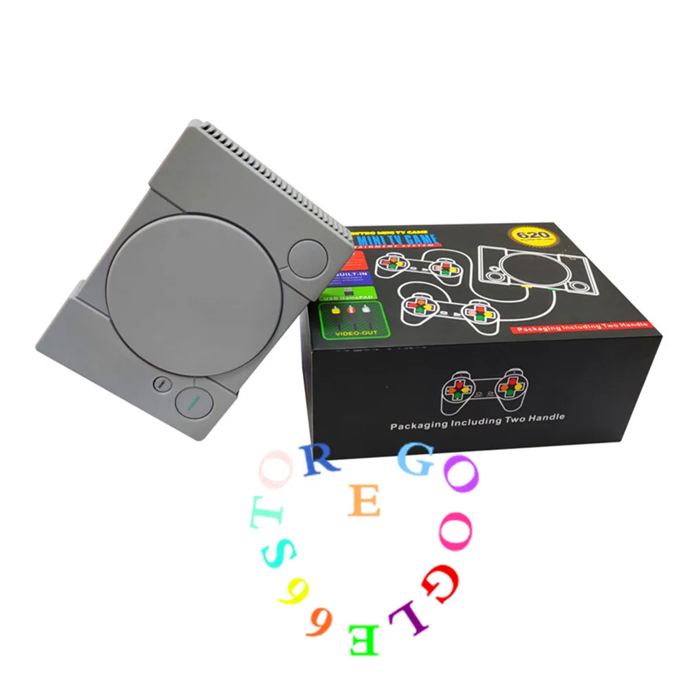 Новая ретро-игровая консоль, встроенные 620 экшен-игры, 8 бит, PS1 игры, семейный ТВ, портативный игровой плеер, двойные геймпады