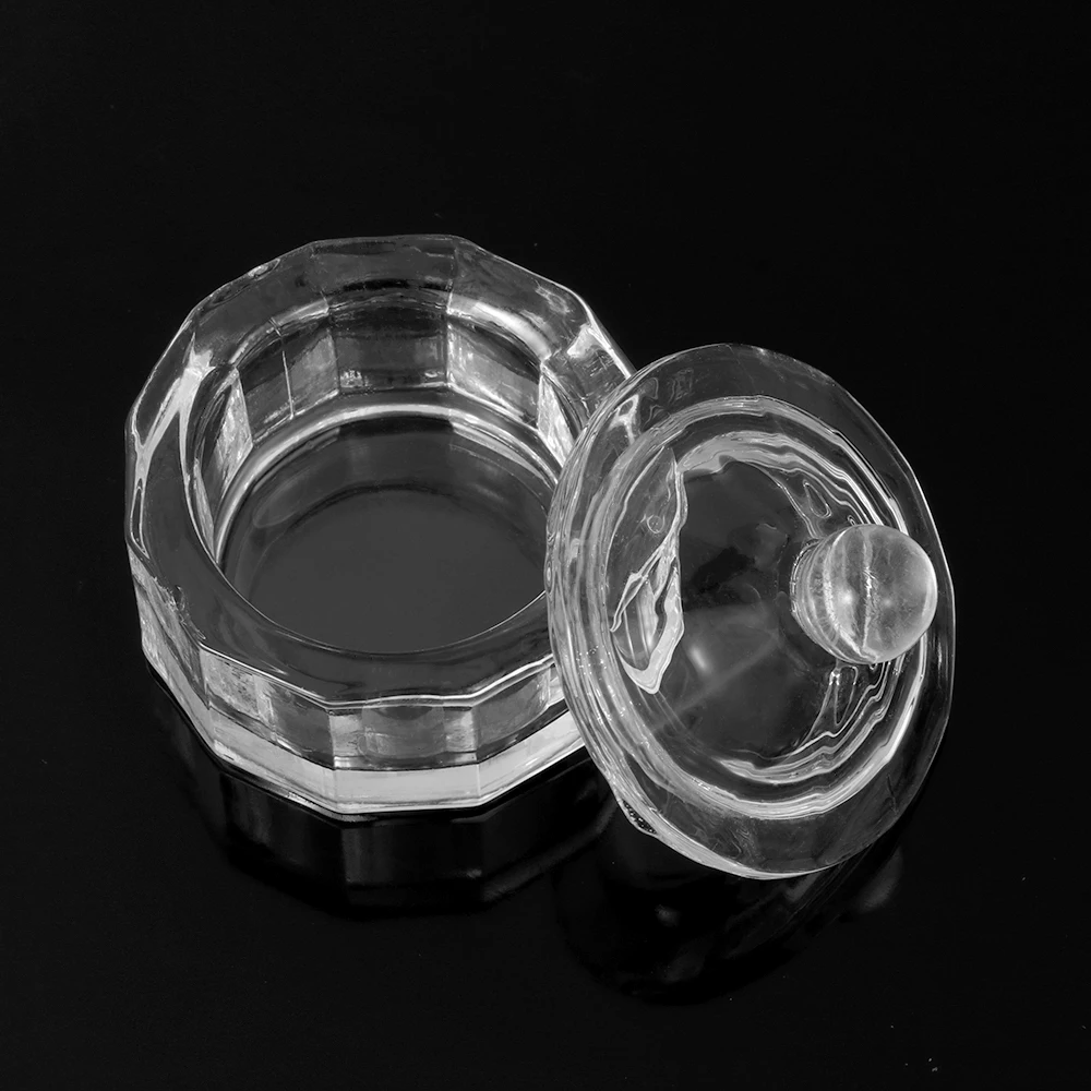 1 шт. многоцветная акриловая пудра жидкое Хрустальное стекло Dappen чаша с крышкой