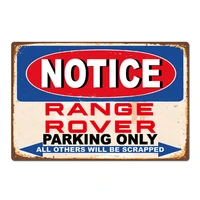 funny range rover parking only vintage retro car auto tin sign metal sign metal poster metal deco