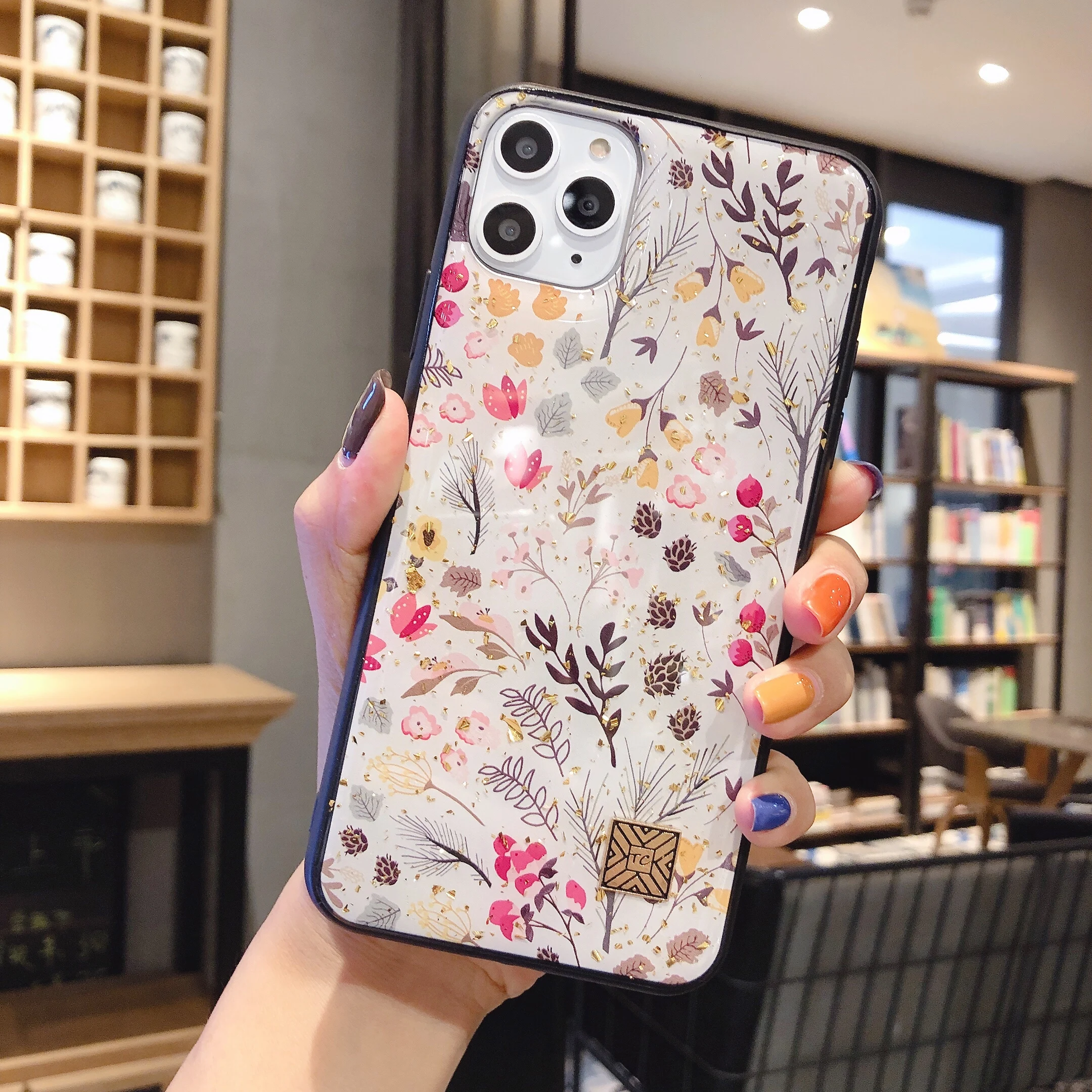 Блестящий чехол из золотой фольги для телефона iphone 12 Mini 11 Pro max X XR XS MAX 6 7 8 plus мягкий