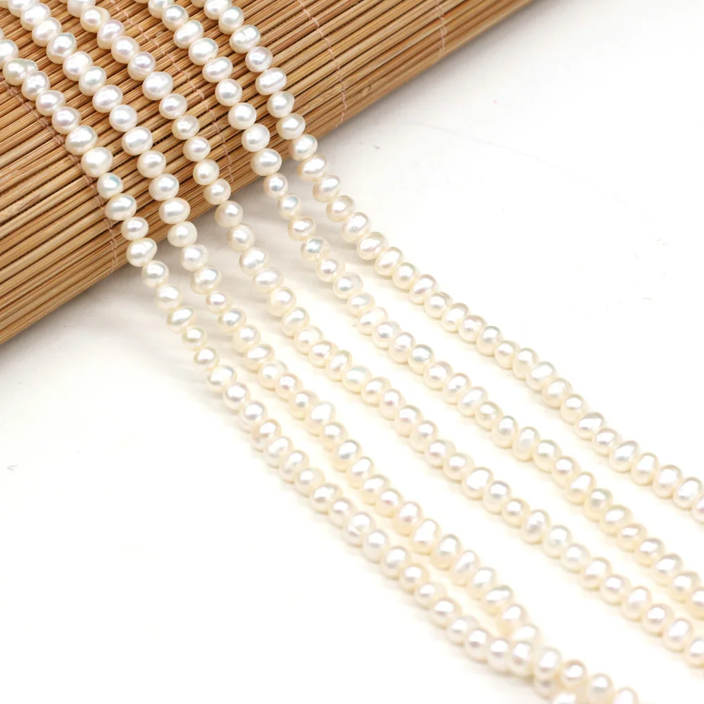 

High Quality Natural Freshwater Pearl Potato Shape Beads For Jewelry Making DIY Bracelet Necklace Accessories Size 4-4.5mm 5-6mm