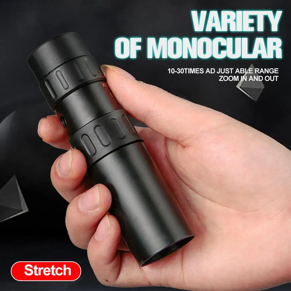 

Super Telephoto Telescope Phone Camera Lens Watching Bird with Smartphone Holder & Tripod 33cm 4K 10-30X25mm