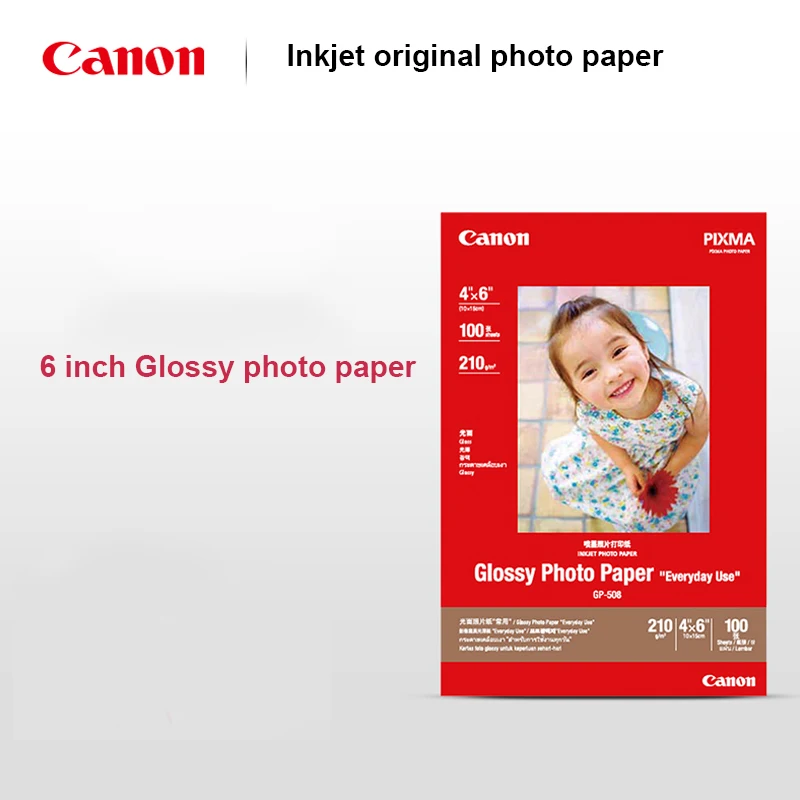 Оригинальная фотобумага Canon GP 508 A6 глянцевая 6 дюймов 100 листов MG2580 3580 MP288 костюм