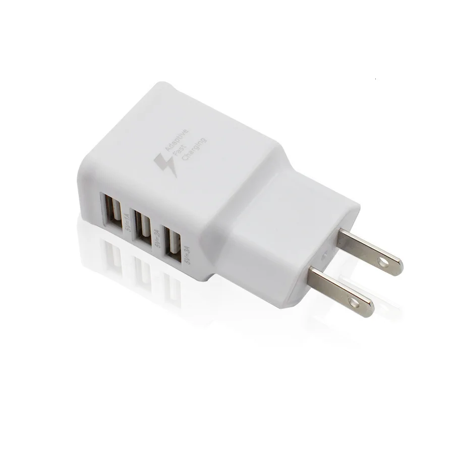 5 В, 2 А, штепсельная вилка европейского стандарта США, 3 порта, USB, универсальное зарядное устройство для мобильного телефона, настенное зарядное устройство переменного тока для дома, путешествий, для iphone, ipad, ipod, зарядное устройство