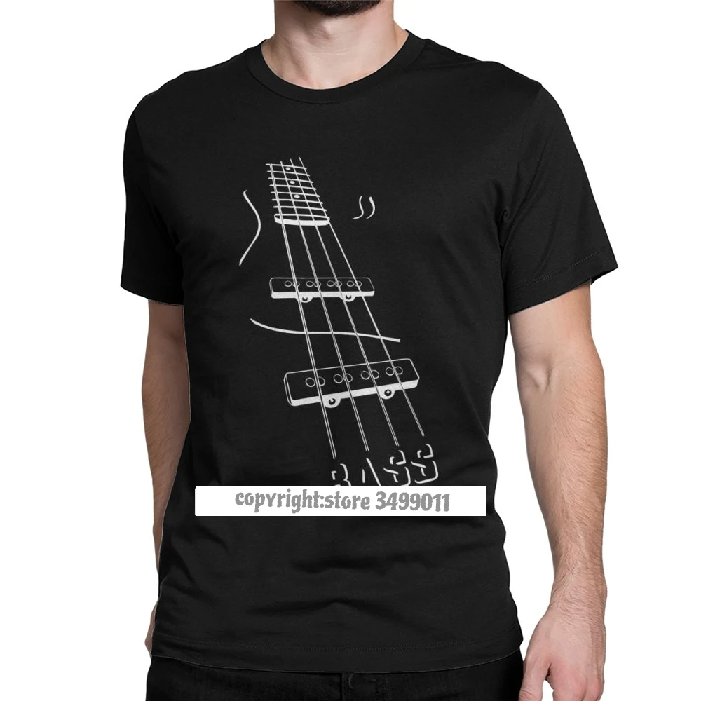

Bass Guitar Tee Shirt Men Fashion Tees Crew Neck Cotton Clothes Birthday Gift T Shirt Camisas Hombre