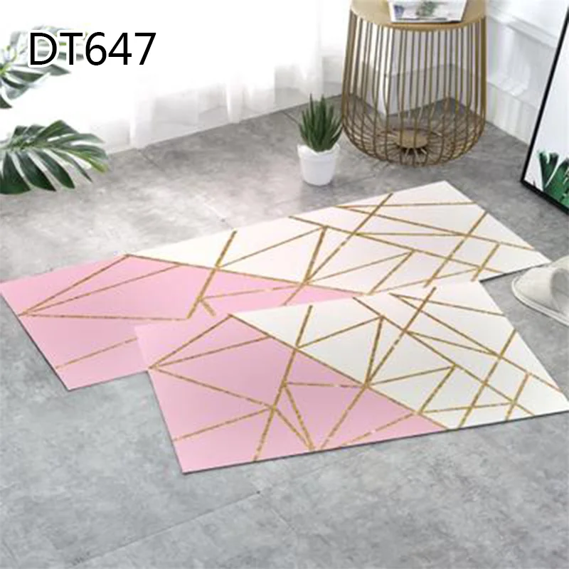 1PCS Anti-slip Doormat Kitchen Geometric Printed Doormat For Living Room Bedroom Home Decor Popular Washable Simple Door Mat - Цвет: 5