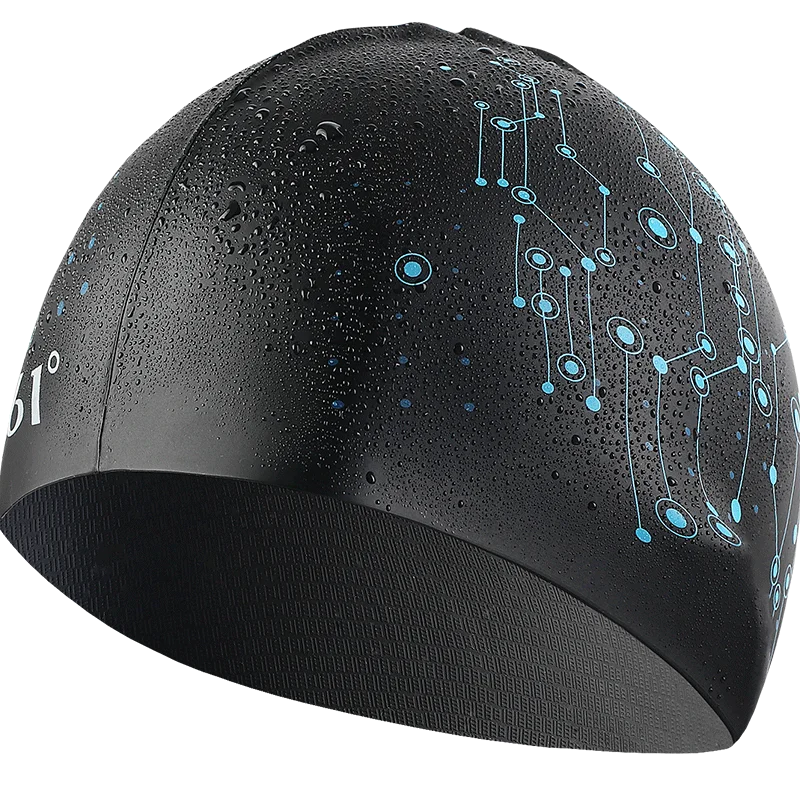 361 силиконовая шапка для плавания с принтом взрослых защита ушей длинные волосы