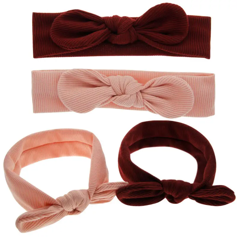 

3M-12T Cute Baby Girls Hairband Kids Headband Toddler Stretch Turban Head Wrap Girl Solid Bowknot Bow Princess Elastic Candy