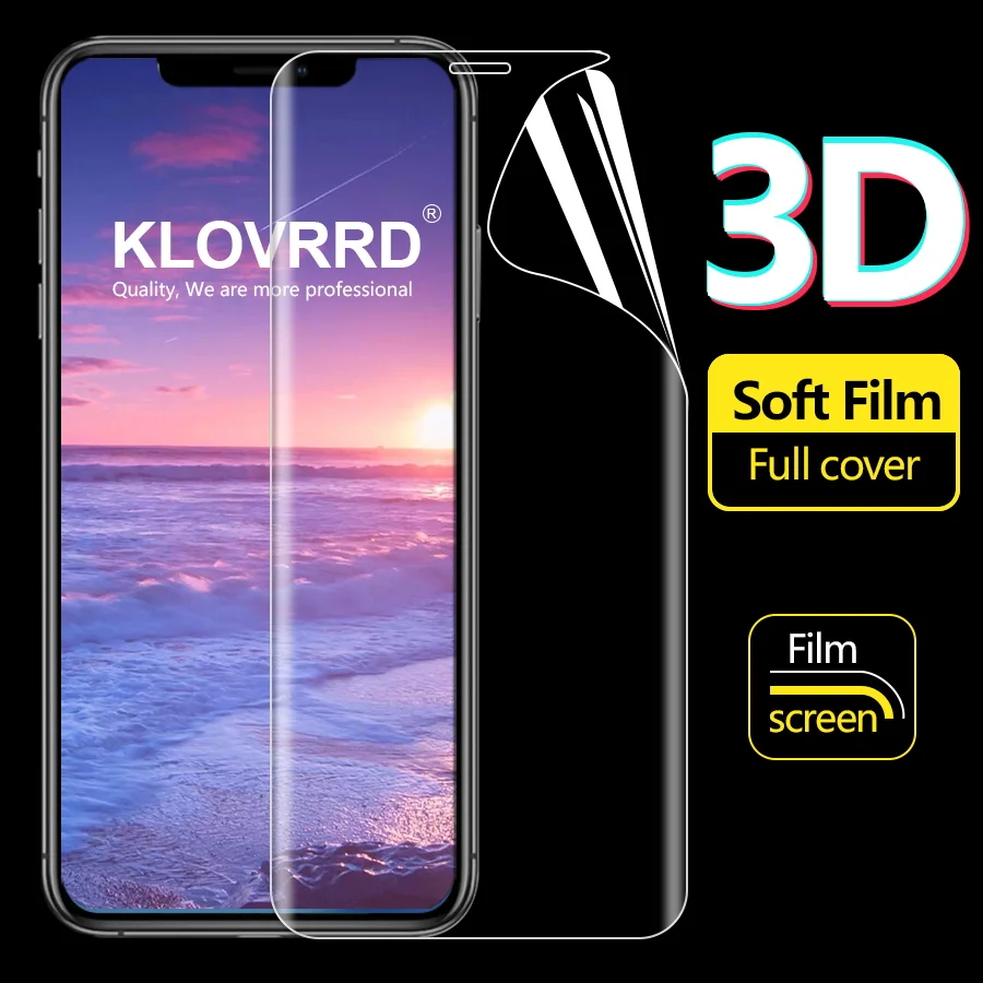 Мягкая защитная пленка на весь экран для iPhone 6 6s 7 8 Plus 11 Pro Max Гидрогелевая X Xs Xr TPU