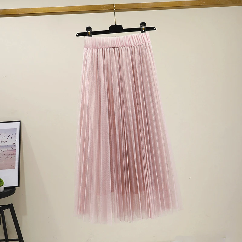Юбка пачка Женская плиссированная средней длины из тюля|Женские юбки| |