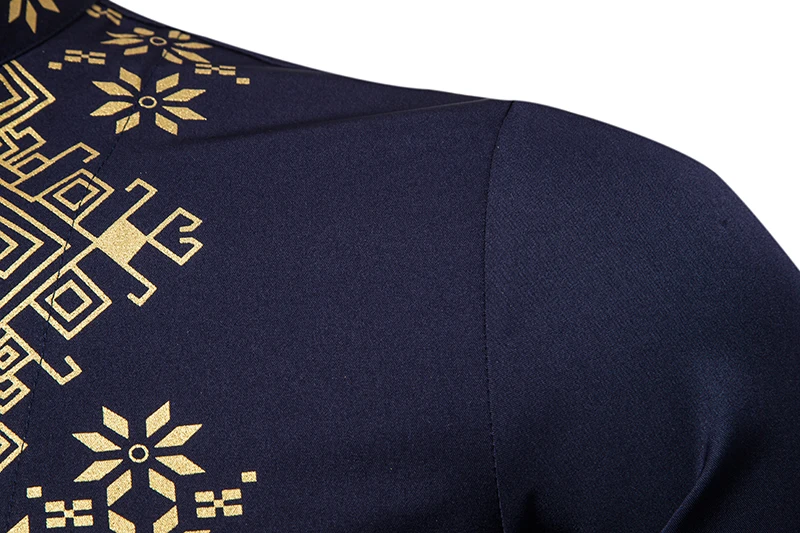 MJARTORIA 2019 Мужская африканская золотая полированная водолазка на молнии с высоким