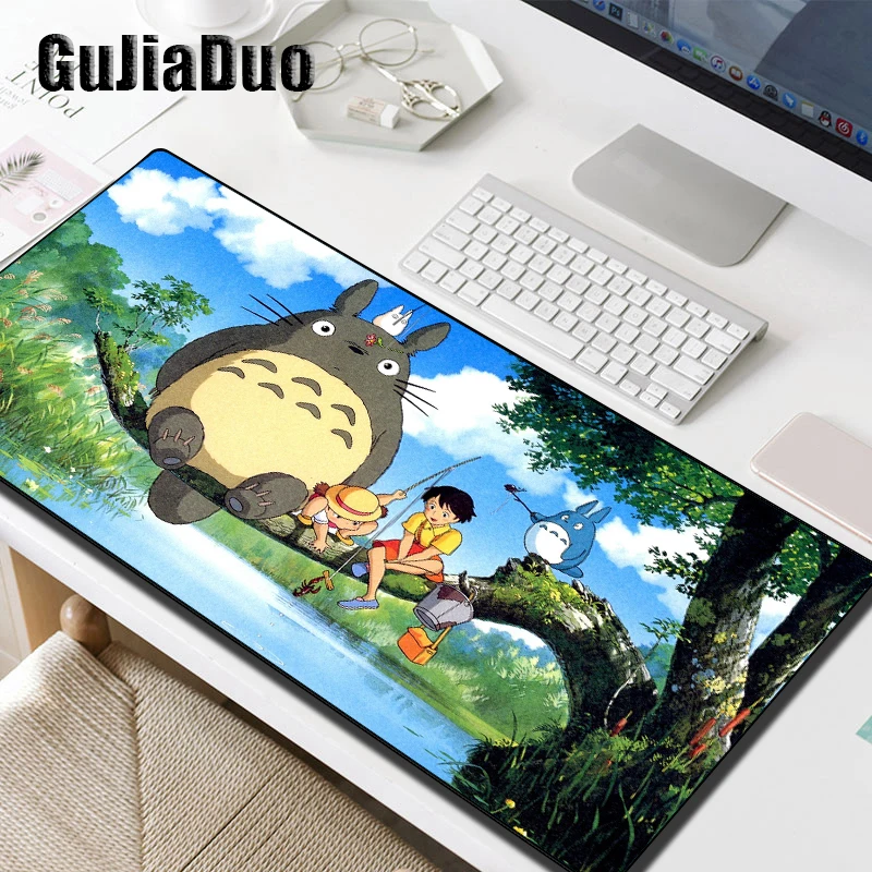 

GuJiaDuo Cute Totoro Mousepad Computer Keyboard Play Mat Gaming Accessories XL Folding Twist Mousepad Office Desk Mat Pc Cushion