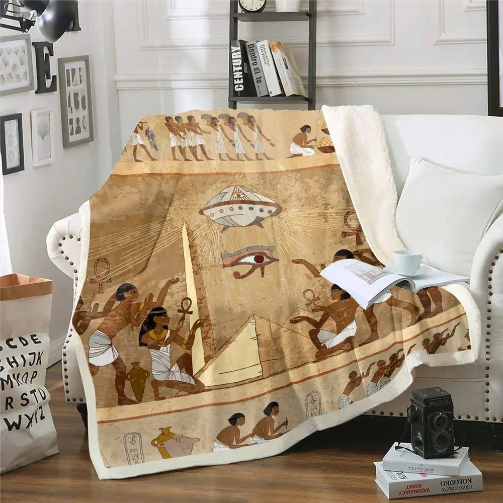 

Одеяло в стиле древнего Египта, шикарное покрывало желтого и коричневого цвета для дивана, дивана, кровати, гостиной, Фараона, прислуги, шерп...